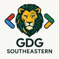 GDG Southeastern logo: a lion head between Google colored brackets